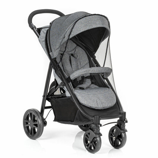 reer BiteSafe Insektenschutz für Kinderwagen, Moskitonetz, Mückennetz, Fliegennetz, Polyester, Schwarz, 87021