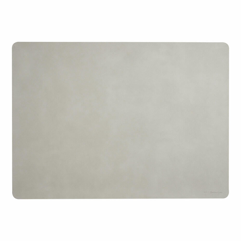ASA Selection soft leather Tischset, Platzset, Platzdecke, Platzmatte, Untersetzer, PU, 46 x 33 cm, Limestone / Grau, 78555076
