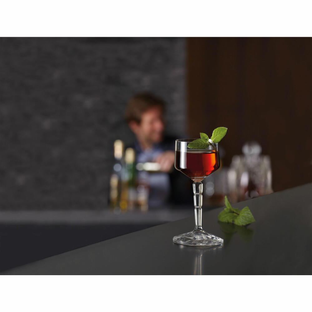 Leonardo Spiritii Likörgläser-Set, 6er Set, Likörglas, Likör Glas, Stielglas, Facettiert, Teqton, Transparent, 60 ml, 022745