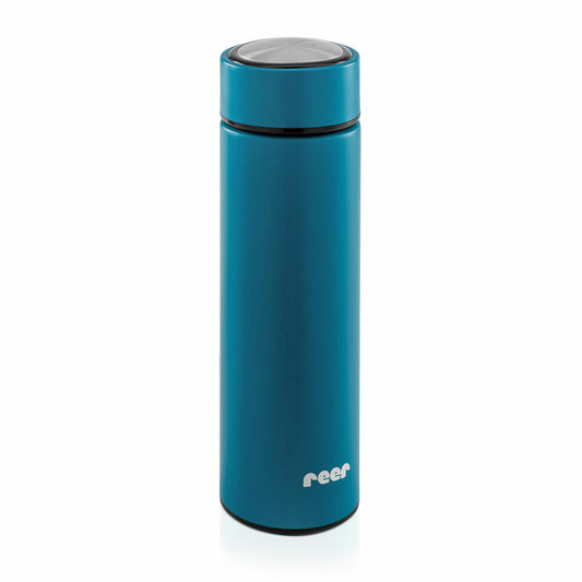 reer ColourDesign stainless steel insulated bottle, insulated bottle, thermos flask, insulated bottle, petrol blue, 450 ml, 90013