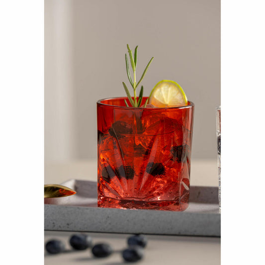 Leonardo Trinkglas Capri, Wasserglas, Saftglas, Kalk-Natron Glas, Rot, 330 ml, 022363