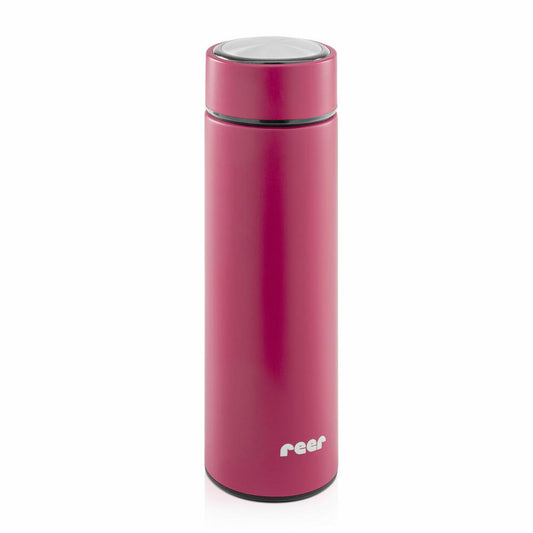 reer ColourDesign stainless steel insulated bottle, insulated bottle, thermos flask, insulated bottle, berry red, 450 ml, 90014