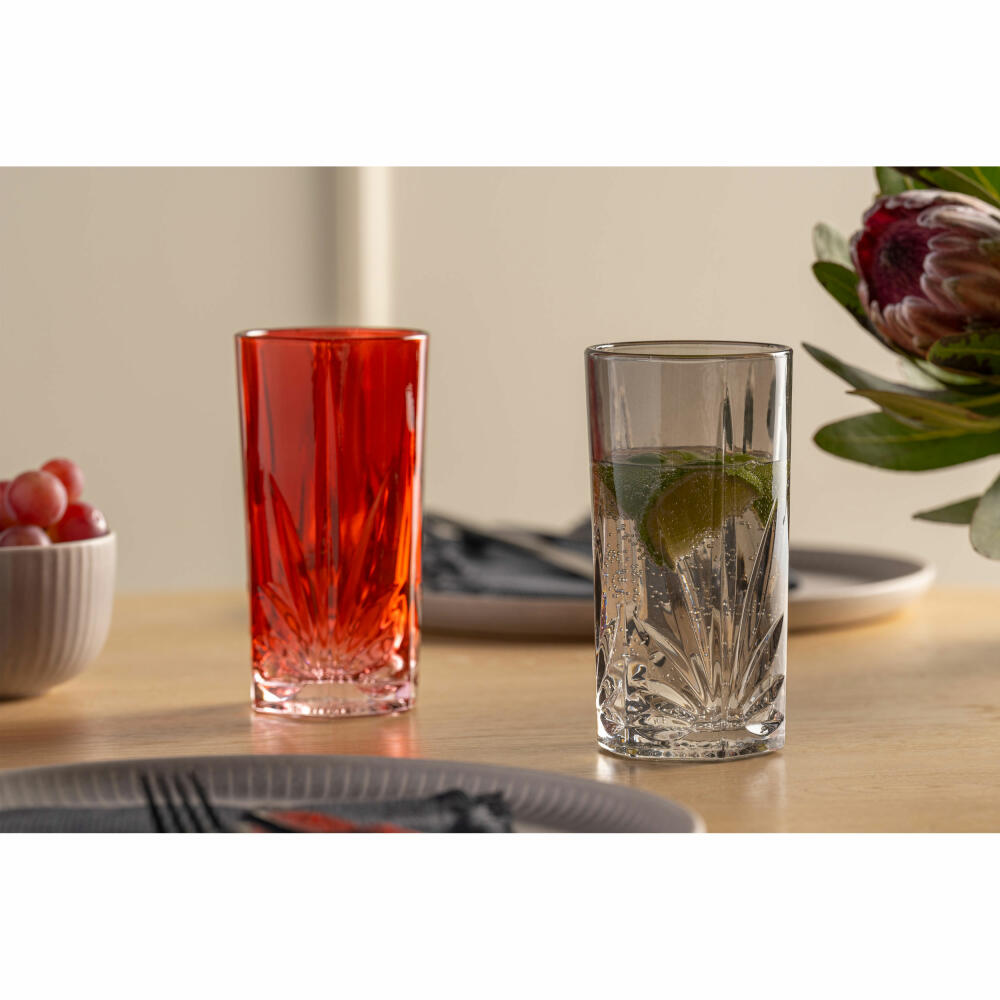Leonardo drinking glass Capri, water glass, juice glass, soda-lime glass, grey, 390 ml, 022360