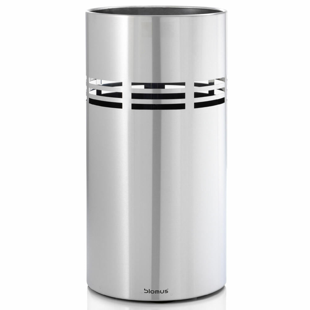 Blomus Schirmständer Slice Regenschirmhalter mit Kunststoffeinsatz, Edelstahl matt, 65157