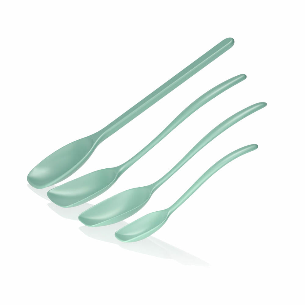 Rosti mixing spoon set 4-piece New Classic, kitchen helper, plastic, Nordic Green, 30125