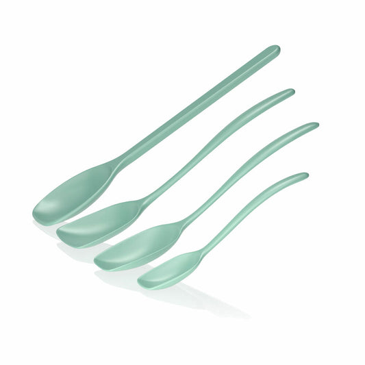 Rosti mixing spoon set 4-piece New Classic, kitchen helper, plastic, Nordic Green, 30125