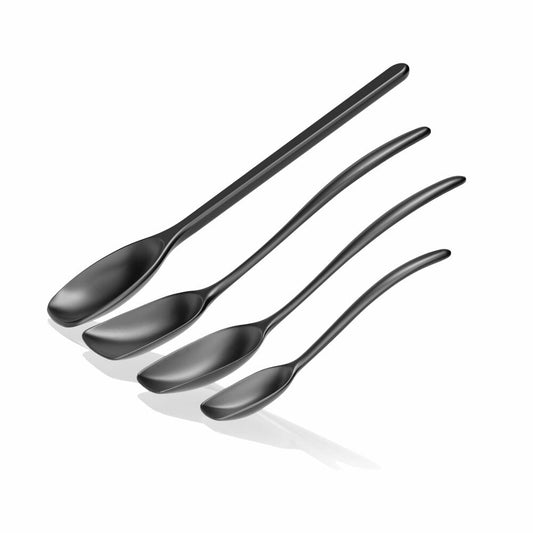 Rosti mixing spoon set 4-piece New Classic, kitchen helper, plastic, black, 30120