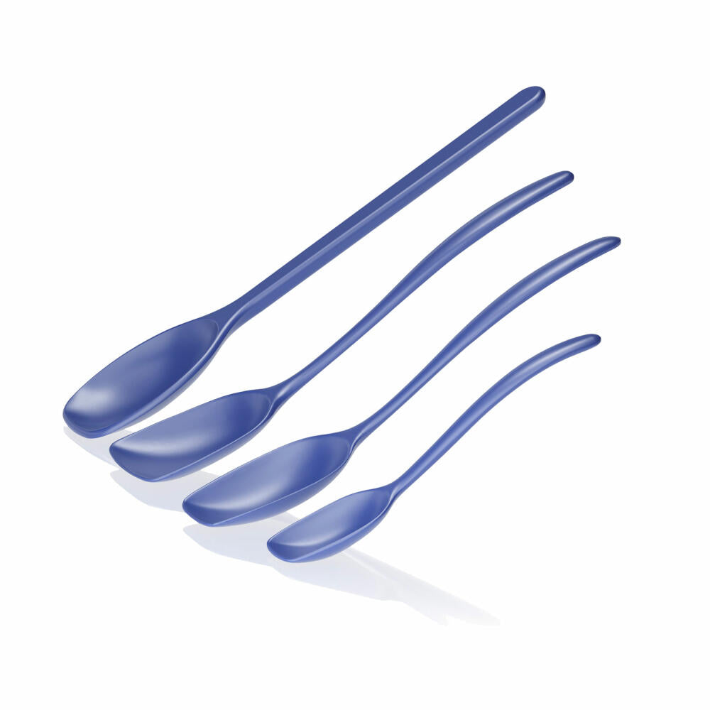 Rosti mixing spoon set 4-piece New Classic, kitchen helper, plastic, Electric Blue, 30121