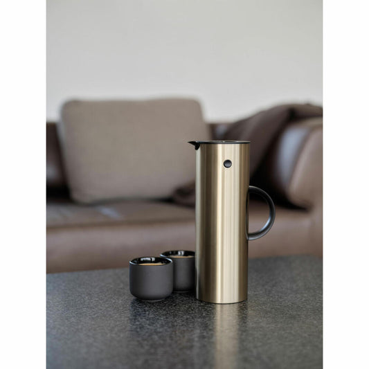 Stelton Isolierkanne EM77 Brushed Brass, Kanne, Edelstahl, Glas, Kunststoff, Messing, 1 L, 900-8