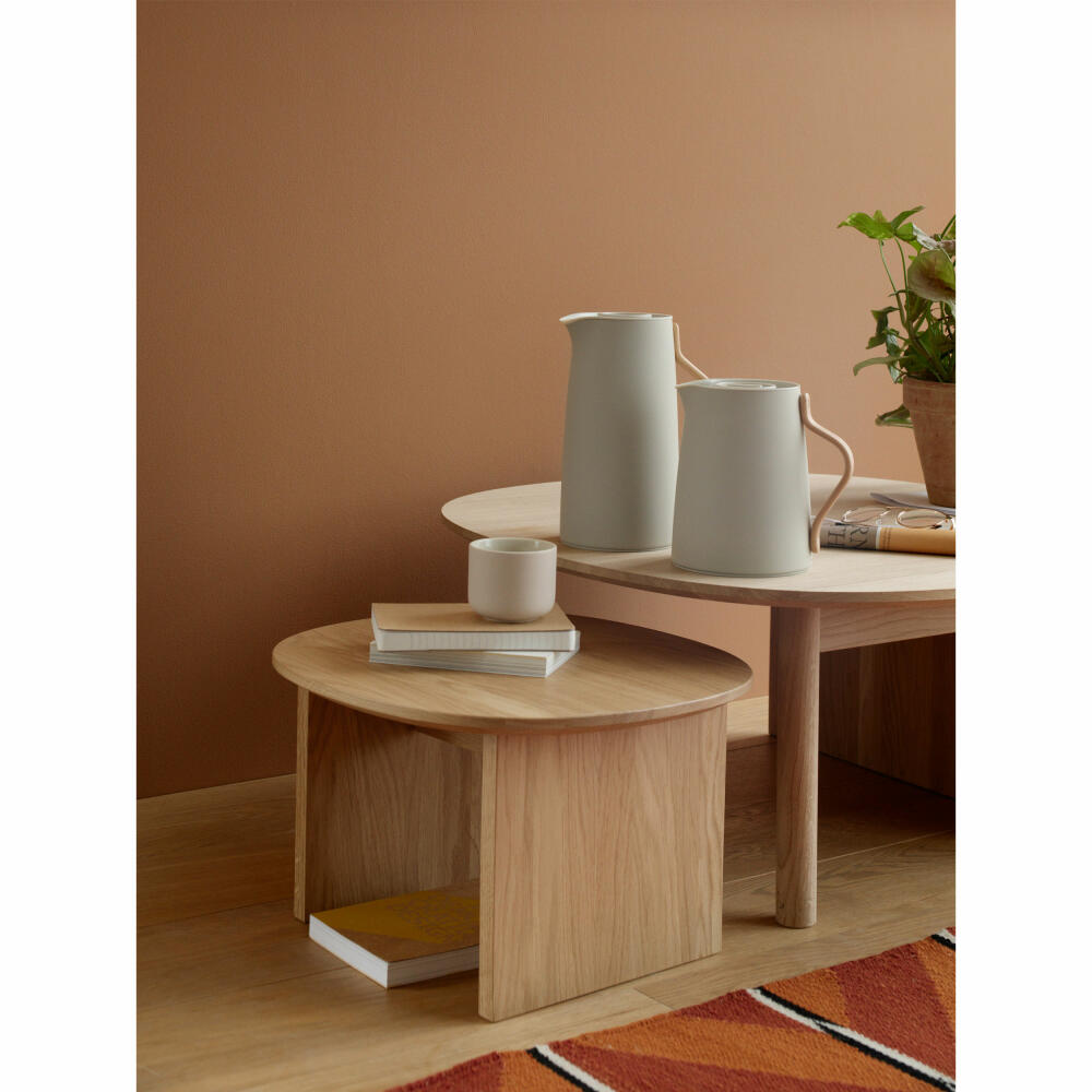 Stelton Isolierkanne Emma für Tee - Soft Sand, Teekanne, Edelstahl, PP, Buche, 1 Liter, X-201-9