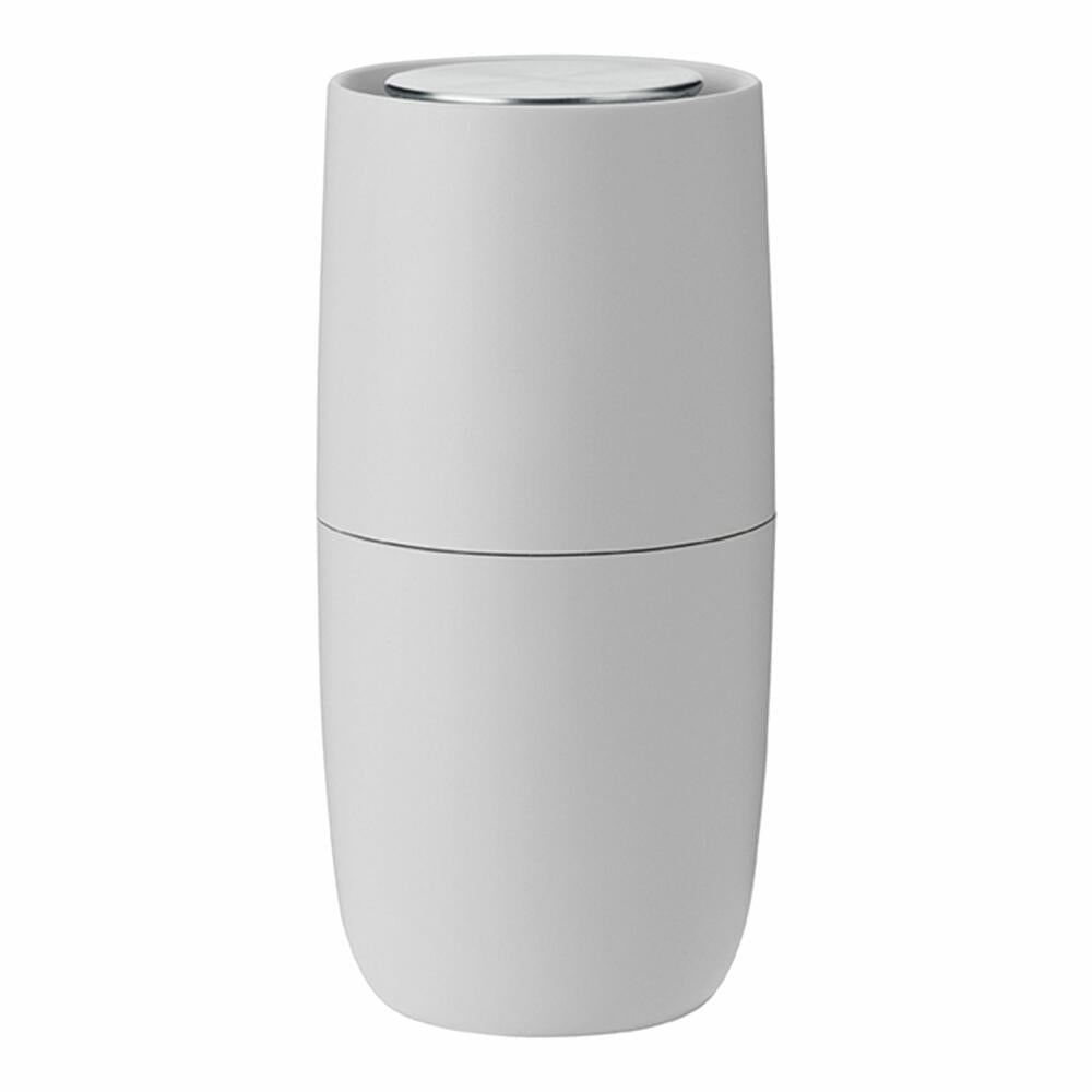 Stelton Foster salt mill, spice mill with ceramic grinder, plastic, light grey, 13.6 cm, 725-1