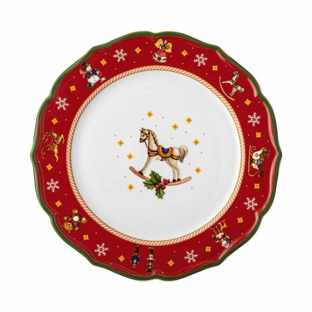 Hutschenreuther Flat Plate Happy Wintertime Red, Dinner Plate, Porcelain, Multi-Coloured, 33 cm, 02488-727471-10873