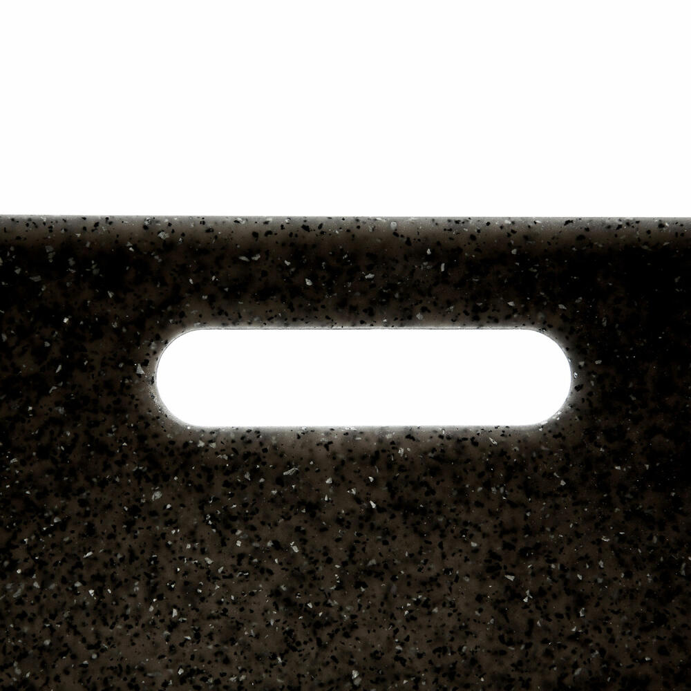 5five Simply Smart Schneidebretter 2er-Set Stone-Look, Küchenbrett, Kunststoff, Schwarz, 36 / 25 cm, 128702