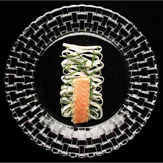 Nachtmann Dancing Stars Bossa Nova charger plate set, set of 2, serving plate, glass plate, crystal glass, Ø 32 cm, 0093511-0