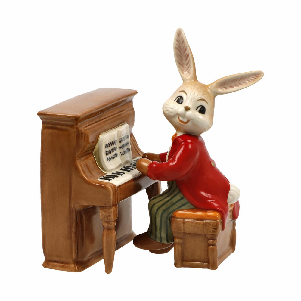 Goebel Figur Hase - Kleiner Virtuose, Ostern, Steingut, Bunt, 9 cm, 66845811