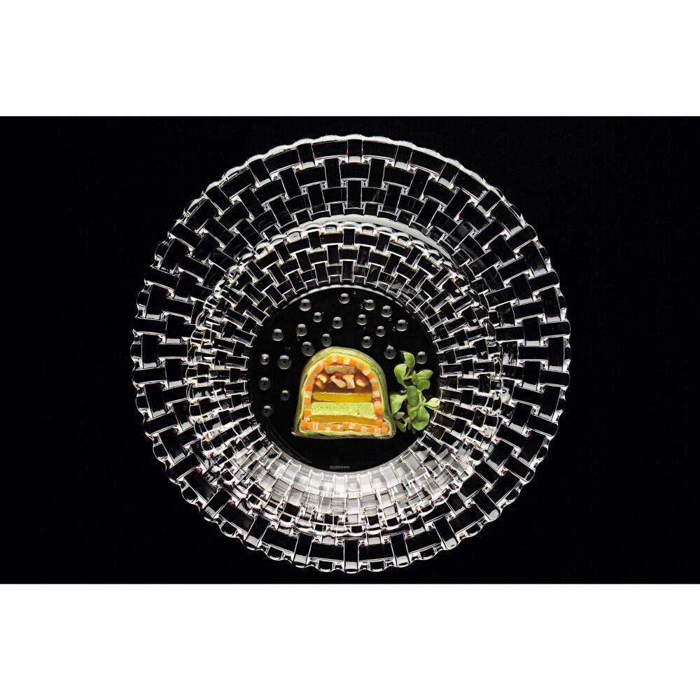 Nachtmann Bossa Nova Teller Klein, 2er Set, Servierteller, Glasteller, Kristallglas, Ø 23 cm, 0098035-0