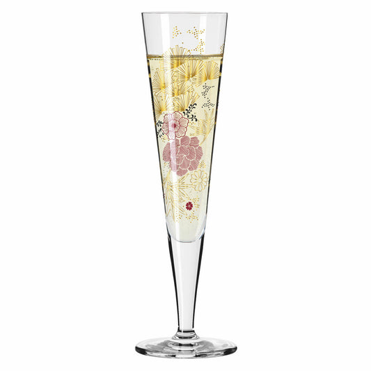 Ritzenhoff Goldnacht Champagnerglas 020, Kathrin Stockebrand, Kristallglas, 205 ml, 1071020