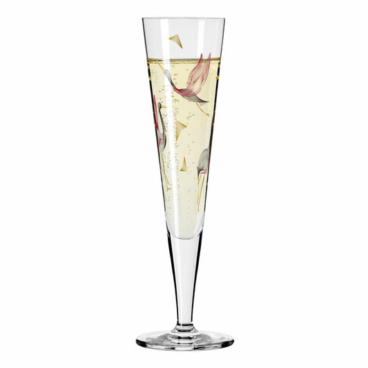 Ritzenhoff Champagnerglas Goldnacht Champagner 015, Christine Kordes, Kristallglas, 205 ml, 1071015