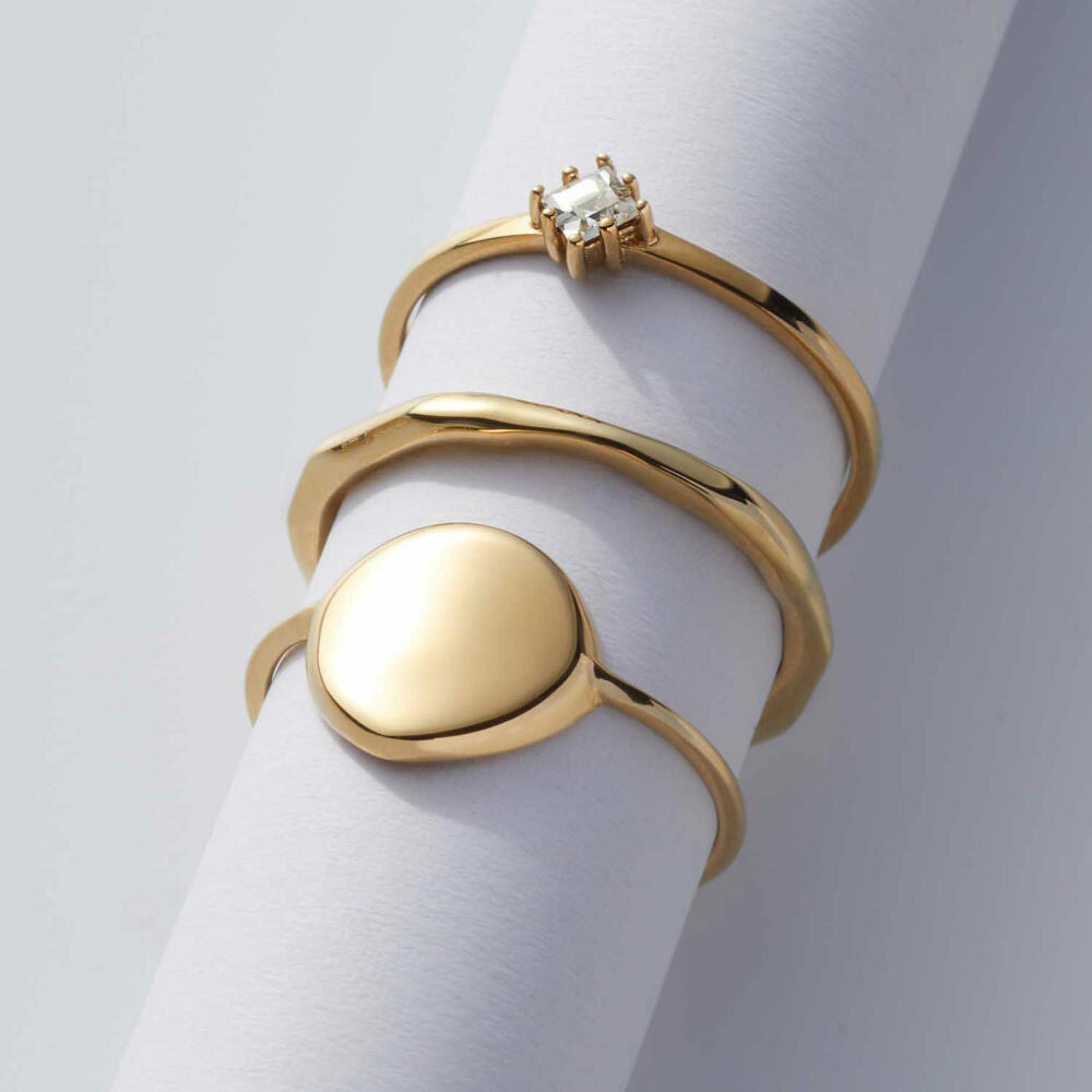Leonardo Jewels Ring 17 Eboni Ciao, Fingerring, Fingerschmuck, Schmuck, Edelstahl IP gold, Gold, 021850