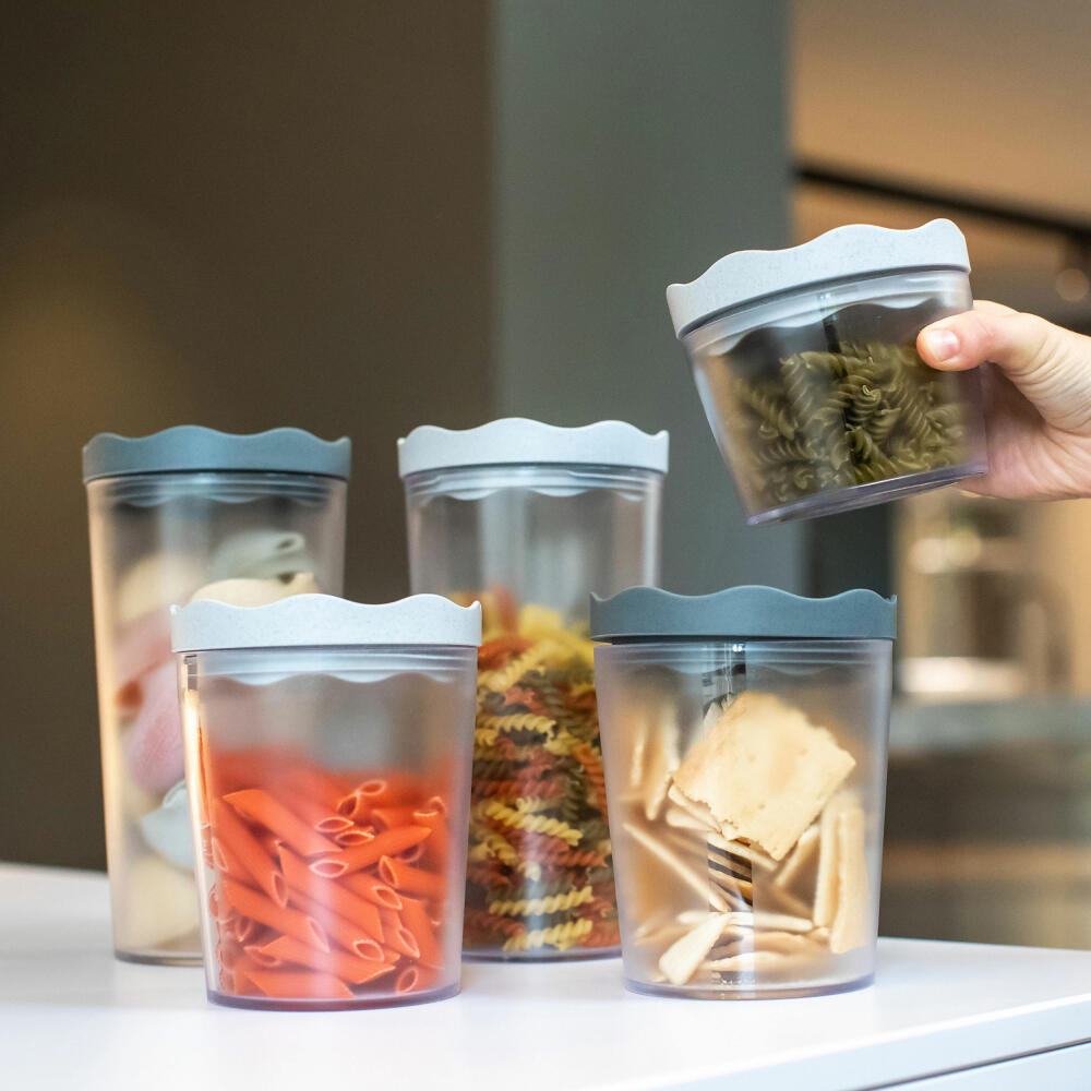 Koziol Vorratsdose 750ml Prince M, Aufbewahrungsdose, Dose, Thermoplastischer Kunststoff, Organic Deep Grey, 3085673