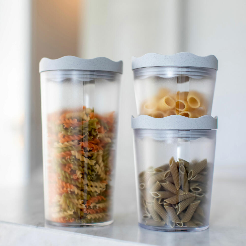 Koziol Vorratsdose Prince L, Aufbewahrungsdose, Dose, Thermoplastischer Kunststoff, Organic Grey, 1 L, 3069670