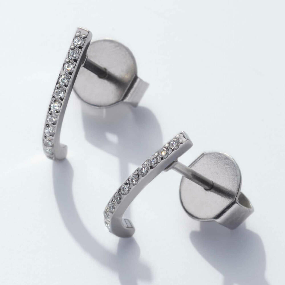 Leonardo Jewels ear studs Miri Ciao, earring, ear jewelry, ear ring, jewelry, stainless steel, zirconia, silver, 021822