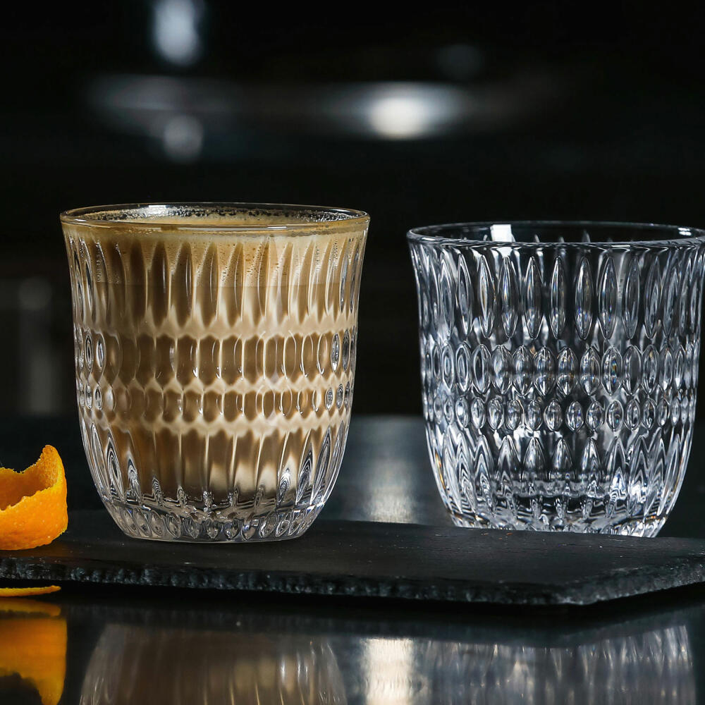 Nachtmann Cappuccino/Flat-White Glasses Set of 2 Ethno Barista, Coffee Glasses, Crystal Glass, Clear, 235 ml, 104898