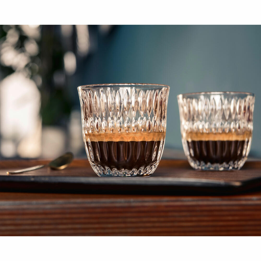 Nachtmann Espresso/Doppio-Gläser 2er Set Ethno Barista, Kaffeegläser, Kristallglas, Klar, 90 ml, 104904