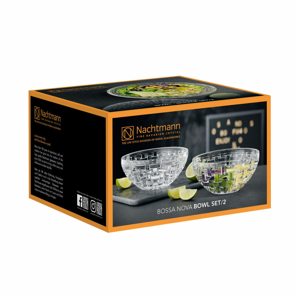 Nachtmann Bowl Set Bossa Nova 18 cm 2-piece, serving bowls, bowls, crystal glass, 103292