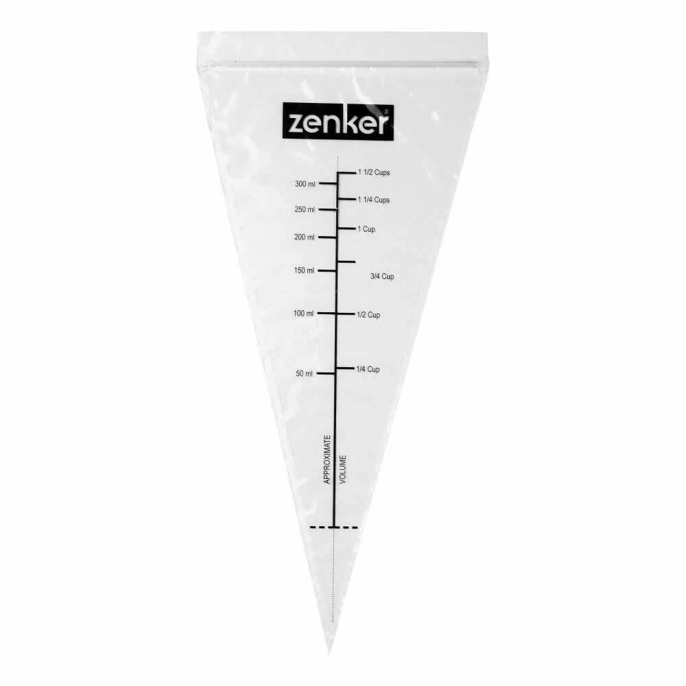 Fackelmann Zenker Patisserie Melting Piping Bag, 10 Pieces, Piping Bag, Piping Nozzles, Piping Bag, 44732