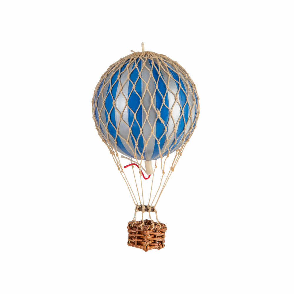 Authentic Models Hängedekoration Floating in the Skies Silver Blue, Ballon, Rattan, Papier, PP-Kunststoff, AP160SB