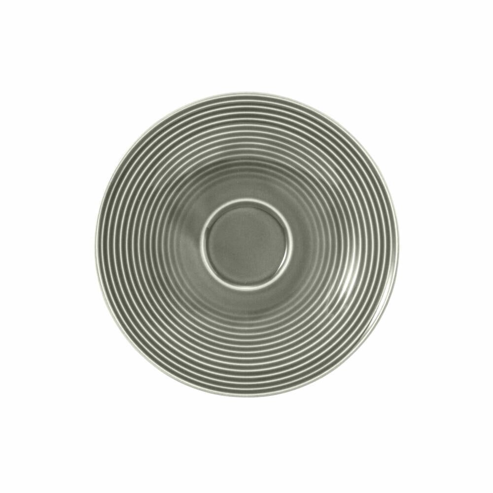 Seltmann Weiden Beat Pearl Grey Combination Saucer Large, Underplate, Porcelain, Grey, Ø 16.5 cm, 001.751324