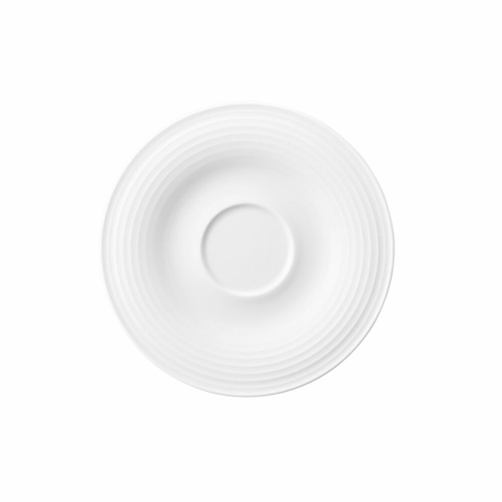 Seltmann Weiden Beat combination saucer small, underplate, porcelain, white, Ø 13.5 cm, 001.751348