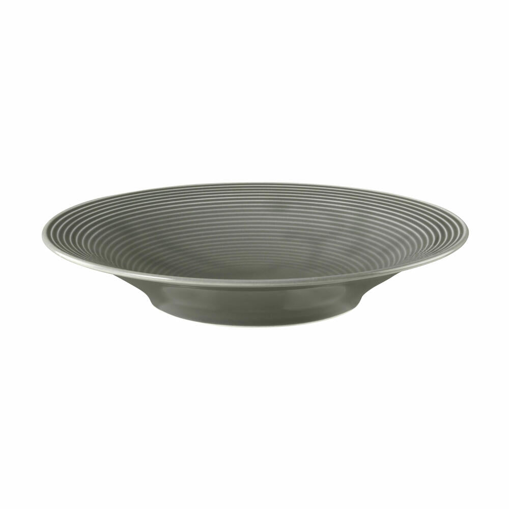 Seltmann Weiden Beat Pearl Grey Soup Plate Round, Dinner Plate, Deep Plate, Porcelain, Grey, Ø 22.5 cm, 001.751320