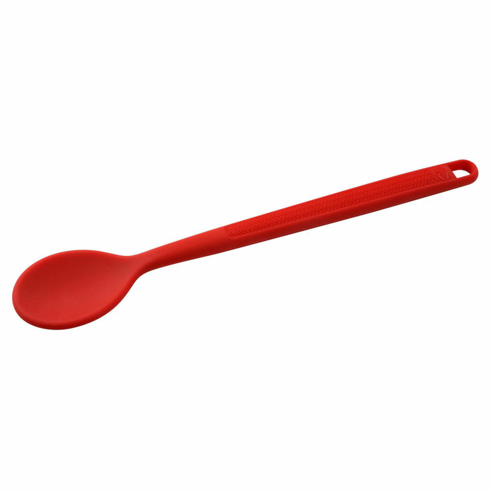 Dr. Oetker Flexxible Love Silicone Cooking Spoon, Cooking Spoon, Kitchen Spoon, Kitchen Aid, Platinum Silicone, Red, 30.5 cm, 1278