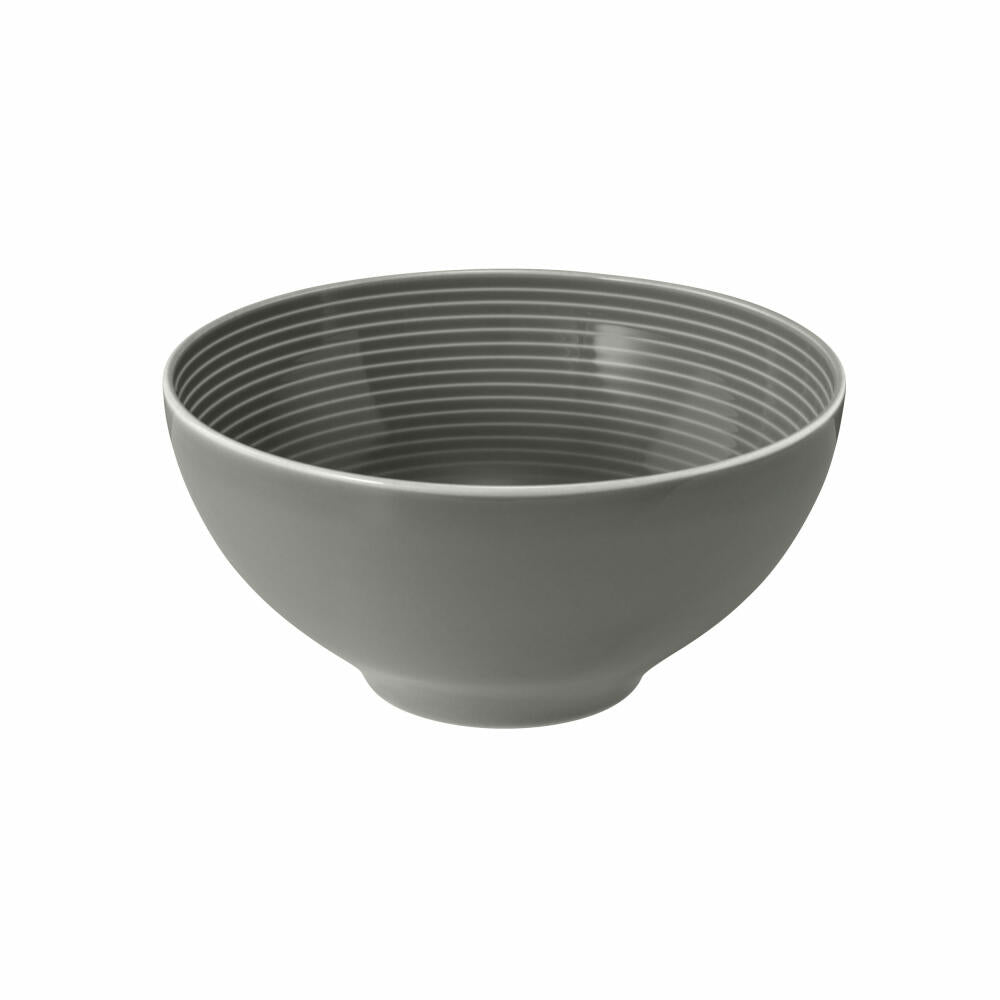 Seltmann Weiden Beat Pearl Grey Bowl Round, Bowl, Cereal Bowl, Soup Bowl, Porcelain, Grey, Ø 15.5 cm, 001.751321