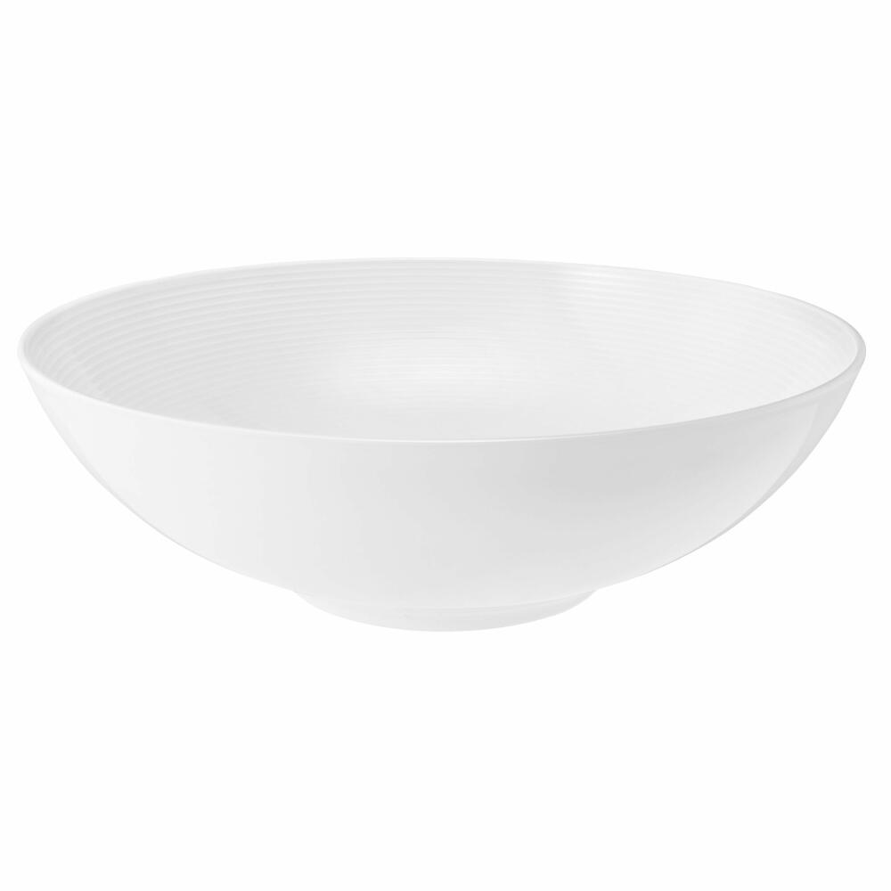 Seltmann Weiden Beat Bowl Round, Bowl, Salad Bowl, Serving Bowl, Porcelain, White, Ø 30 cm, 001.751371