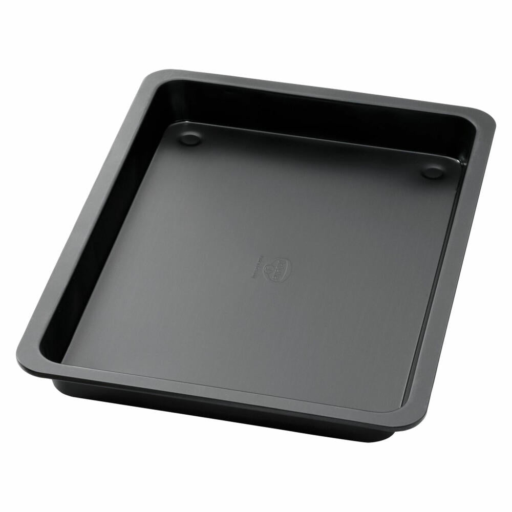 Dr. Oetker Tradition Baking Tray with Extra High Edge, Baking Tray, Baking Pan, Cake Pan, Sheet Steel Non-Stick Coated, Black, 42 cm, 1450