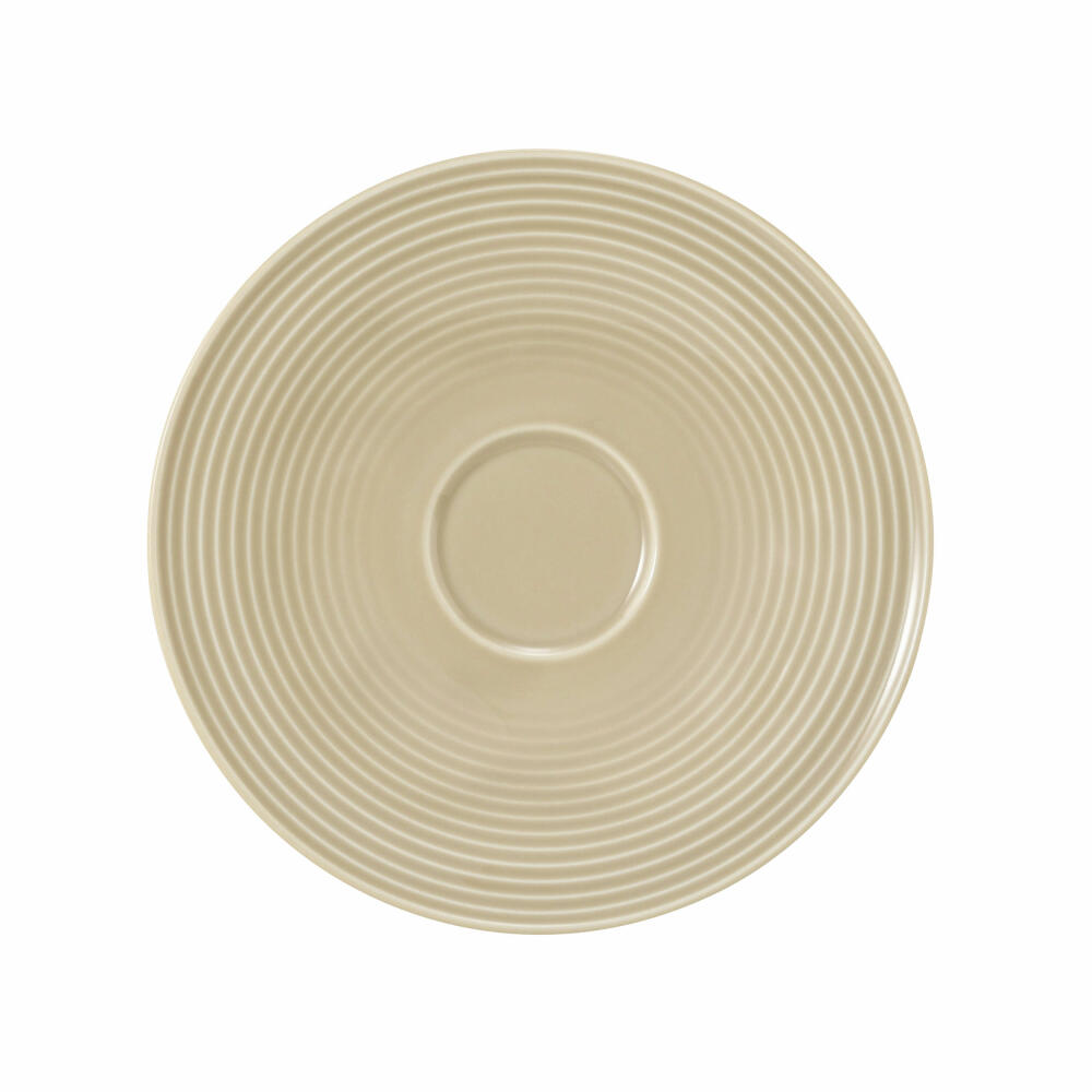 Seltmann Weiden Beat Sandbeige Kombi-Untertasse Groß, Untere, Unterteller, Porzellan, Beige, Ø 16.5 cm, 001.751308