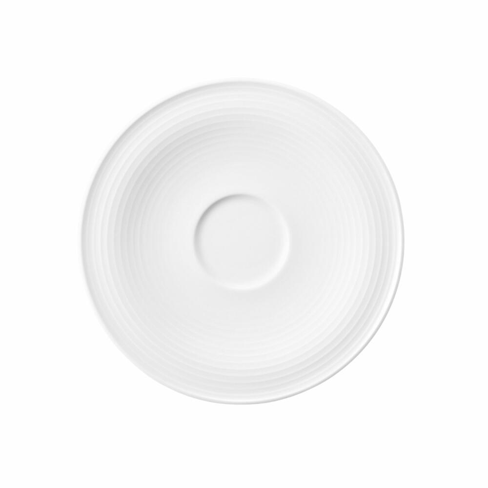 Seltmann Weiden Beat combination saucer large, underplate, porcelain, white, Ø 16.5 cm, 001.751347