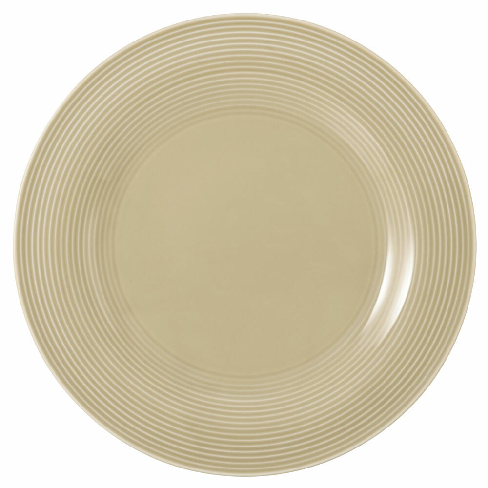 Seltmann Weiden Beat Sandbeige Speiseteller Rund, Essteller, Teller, Porzellan, Beige, Ø 27.5 cm, 001.751303