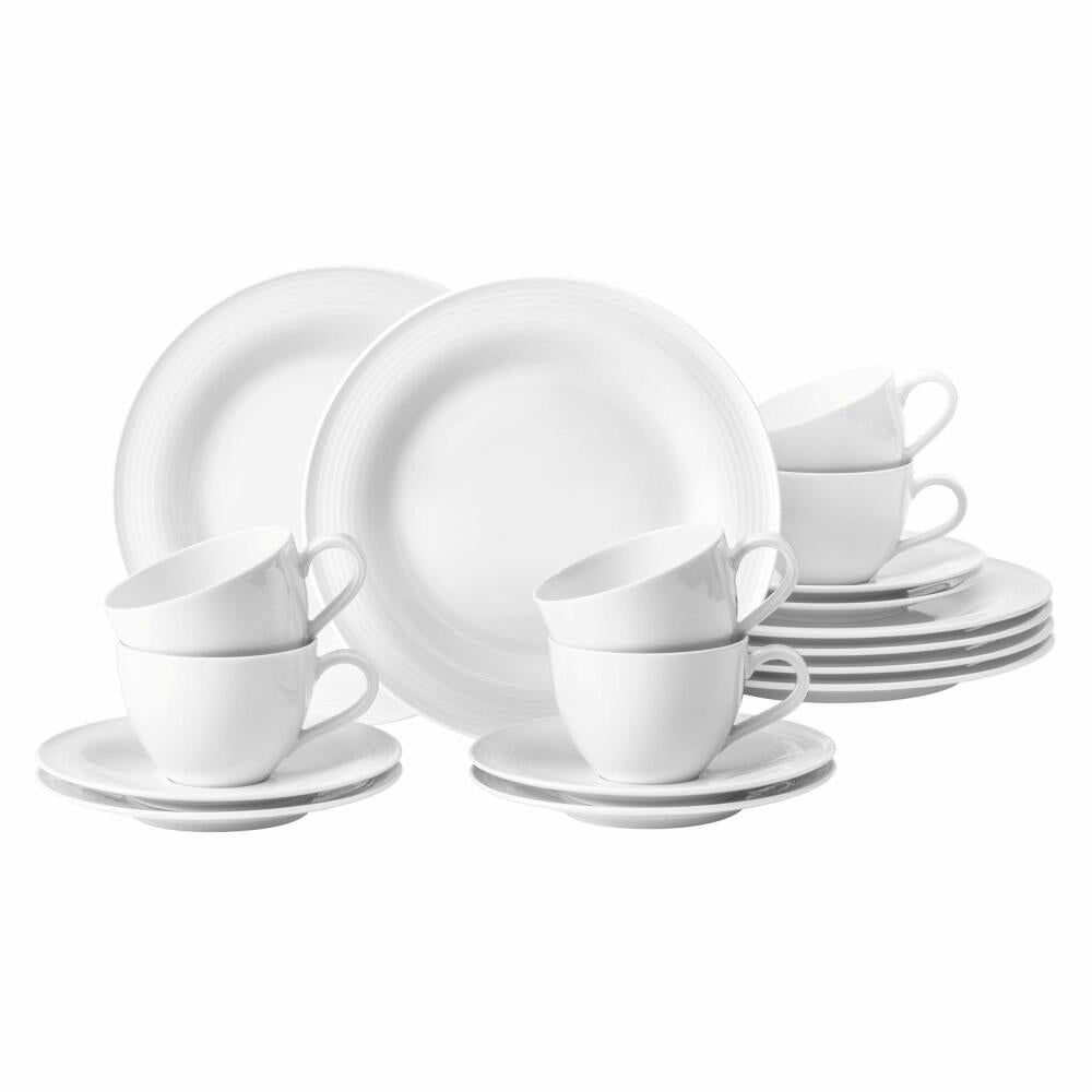 Seltmann Weiden Beat Kaffeeservice, Geschirrset, Service, Geschirr Set, Porzellan, Weiß, 18-tlg., 1751386