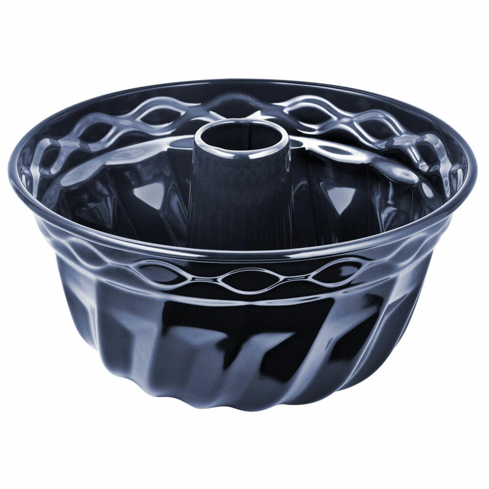 Dr. Oetker Back-Liebe Enamel Bundt Cake Pan, Bundt Cake Pan, Baking Pan, Cake Pan, Sheet Steel with Enamel, Blue, Ø 18 cm, 1114