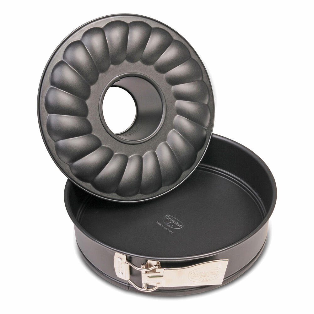 Dr. Oetker Springform 26 cm Tradition, mit Flach- und Rohrboden, Kuchenform, Backform, 1432
