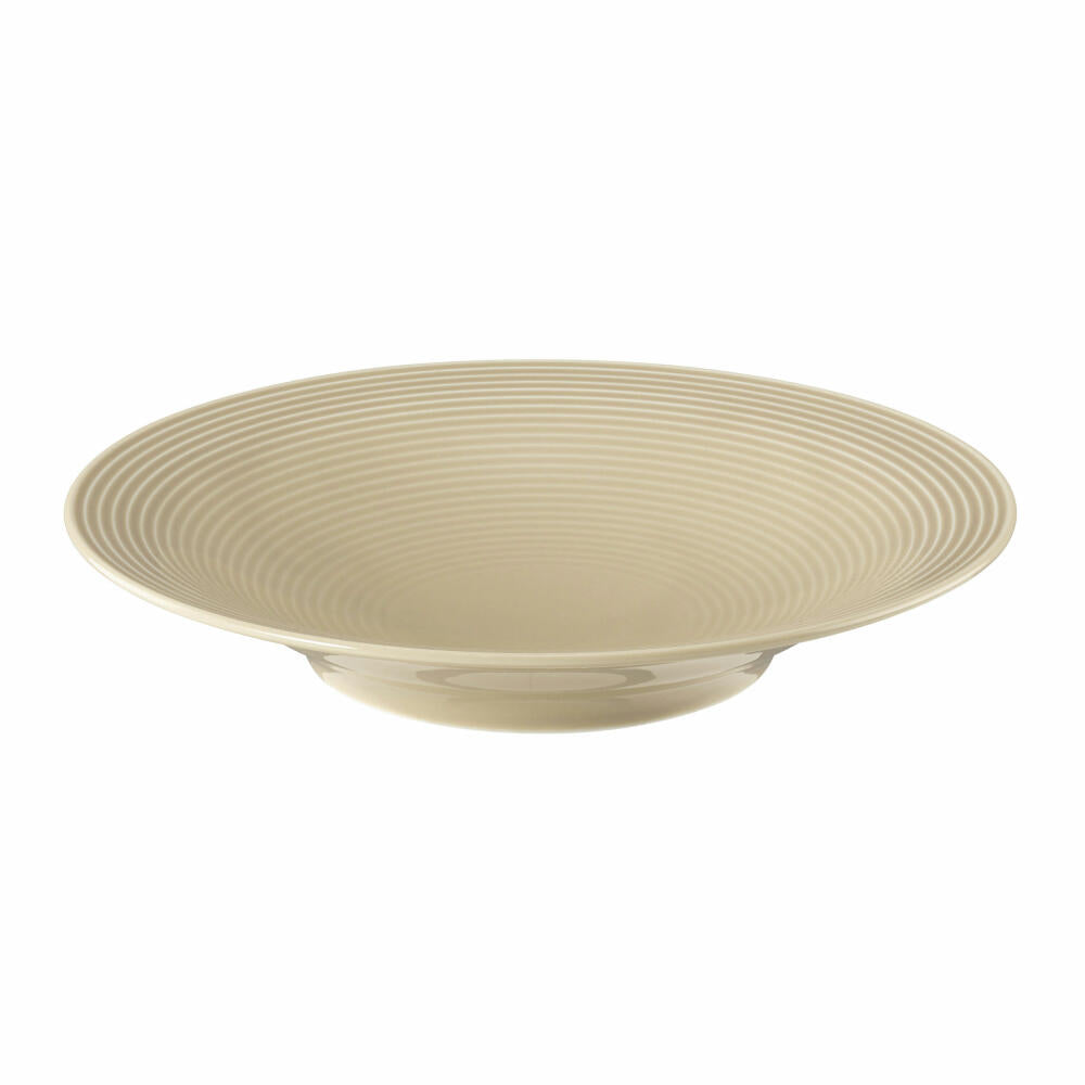 Seltmann Weiden Beat Sandbeige Soup Plate Round, Dinner Plate, Deep Plate, Porcelain, Beige, Ø 22.5 cm, 001.751304