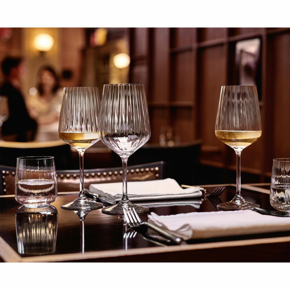 Spiegelau white wine glass set LifeStyle 4-piece, wine glasses, crystal glass, 440 ml, 4450172