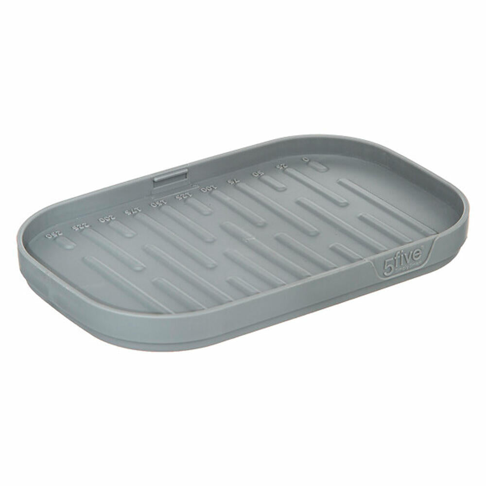 5five Simply Smart Butterdose Fresh Eat mit Streichmesser, Butterschale, Kunststoff, Grau, 15.7 x 10 cm, 179677