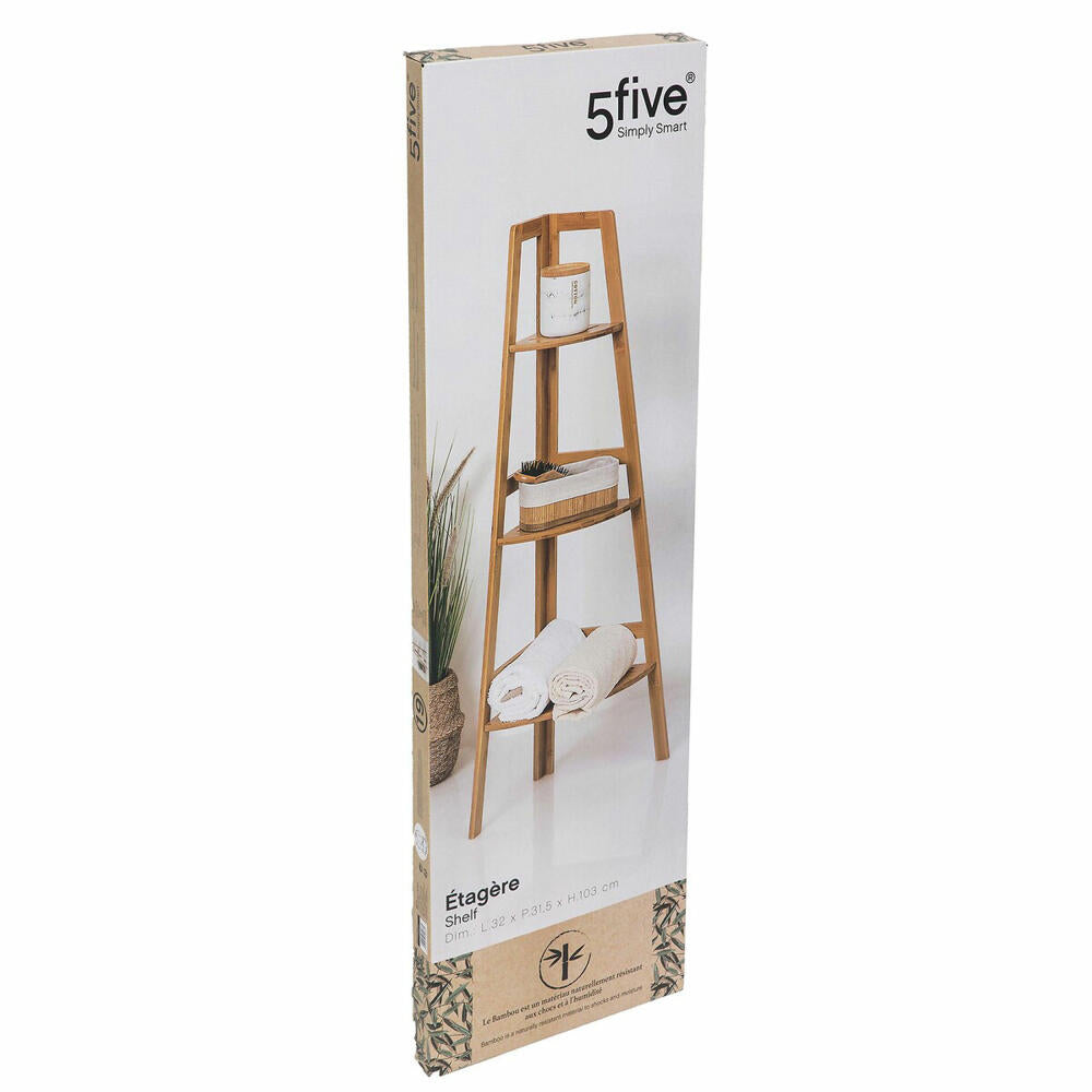 5Five Simply Smart Eckregal Sicela 3-stöckig, Badregal, Bambus, 103 cm, 174519