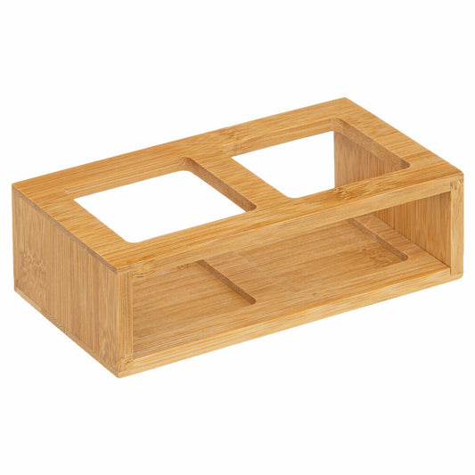 5Five Simply Smart Essig- und Ölmenagerie mit 2 Spenderflaschen, Glas, Bambus, 480 ml, 181823