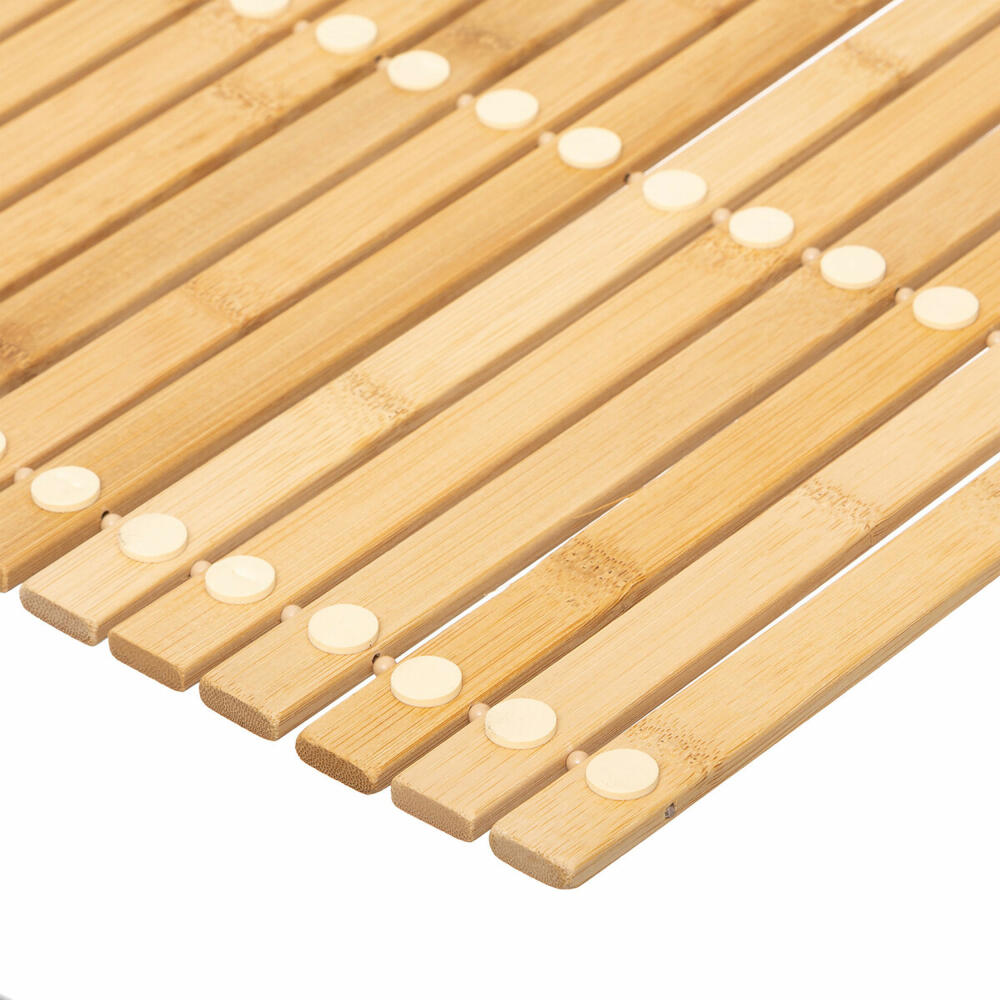 5five Simply Smart Badematte, Bambusmatte zum Aufrollen, Bambus, Braun, 40 x 60 cm, 174507